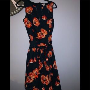 🎉3/20 Bean Signature black flowered sleeveless dress 8